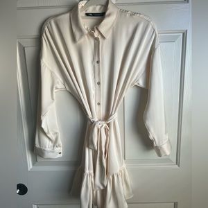 Zara Satin Button down dress